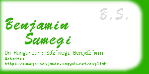 benjamin sumegi business card